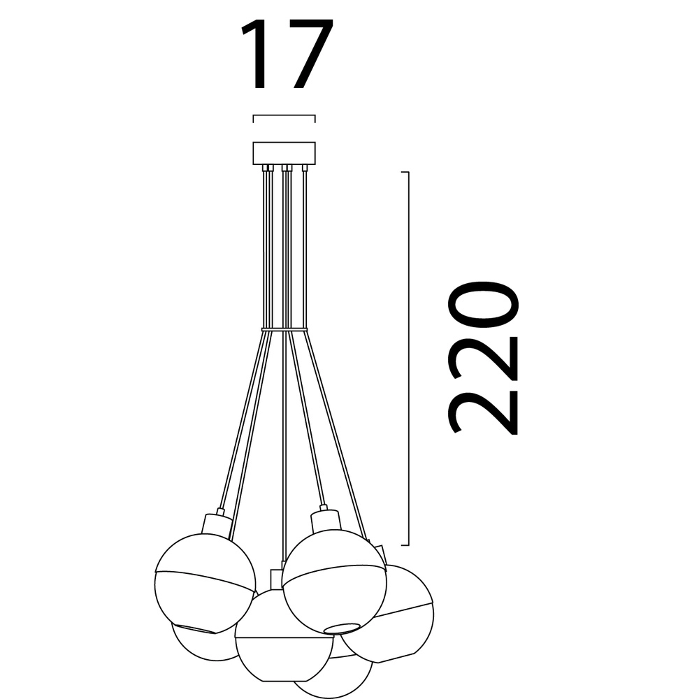 7-Licht Pendellampe Opera Kakao Masterlight 8718121424361