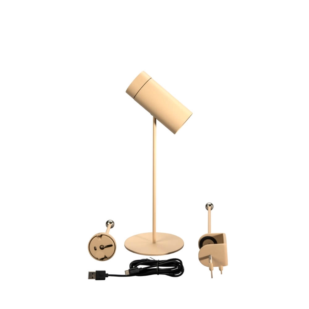 Wiederaufladbare Tischleuchte Multi Sandbraun mit Magnet KonstSmide 7318307844337