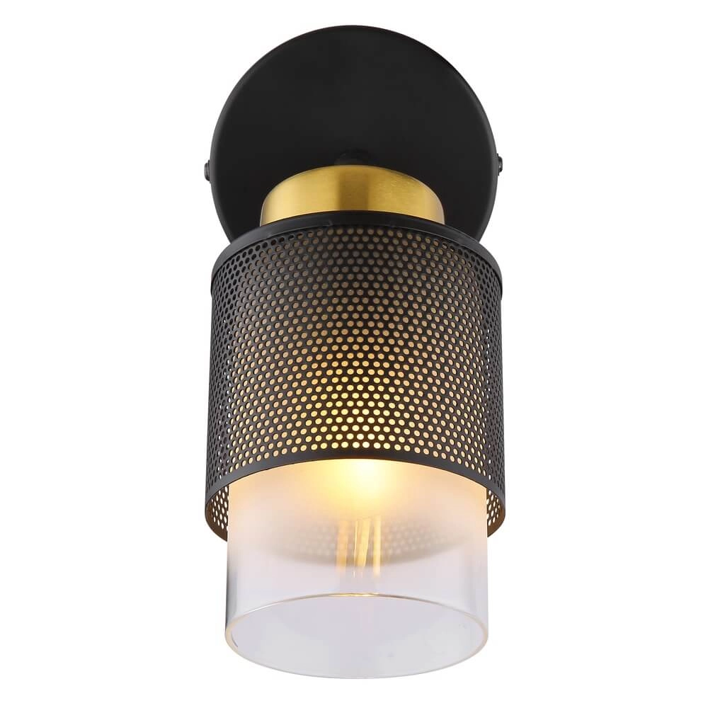 Wandleuchte Olga schwarz mit Mesh Globo 9007371446490