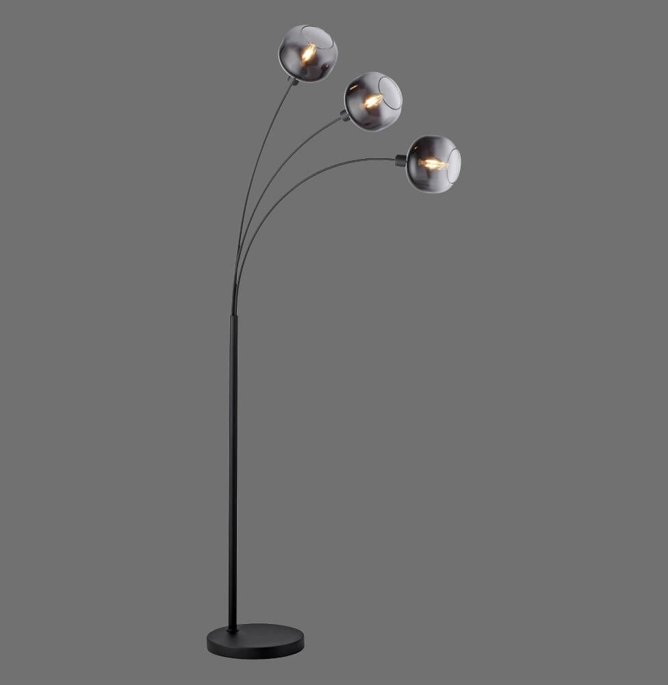 Schwarze Stehlampe Zea 3-flammig Just Light 4043689993764