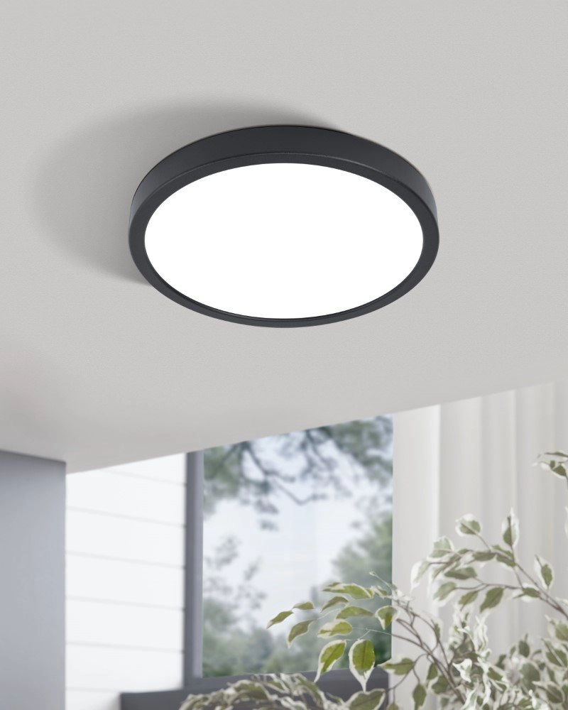 LED-Deckenlampe Fueva 5 20W - 4000k - Ø28,5 cm schwarz Eglo 9002759992354