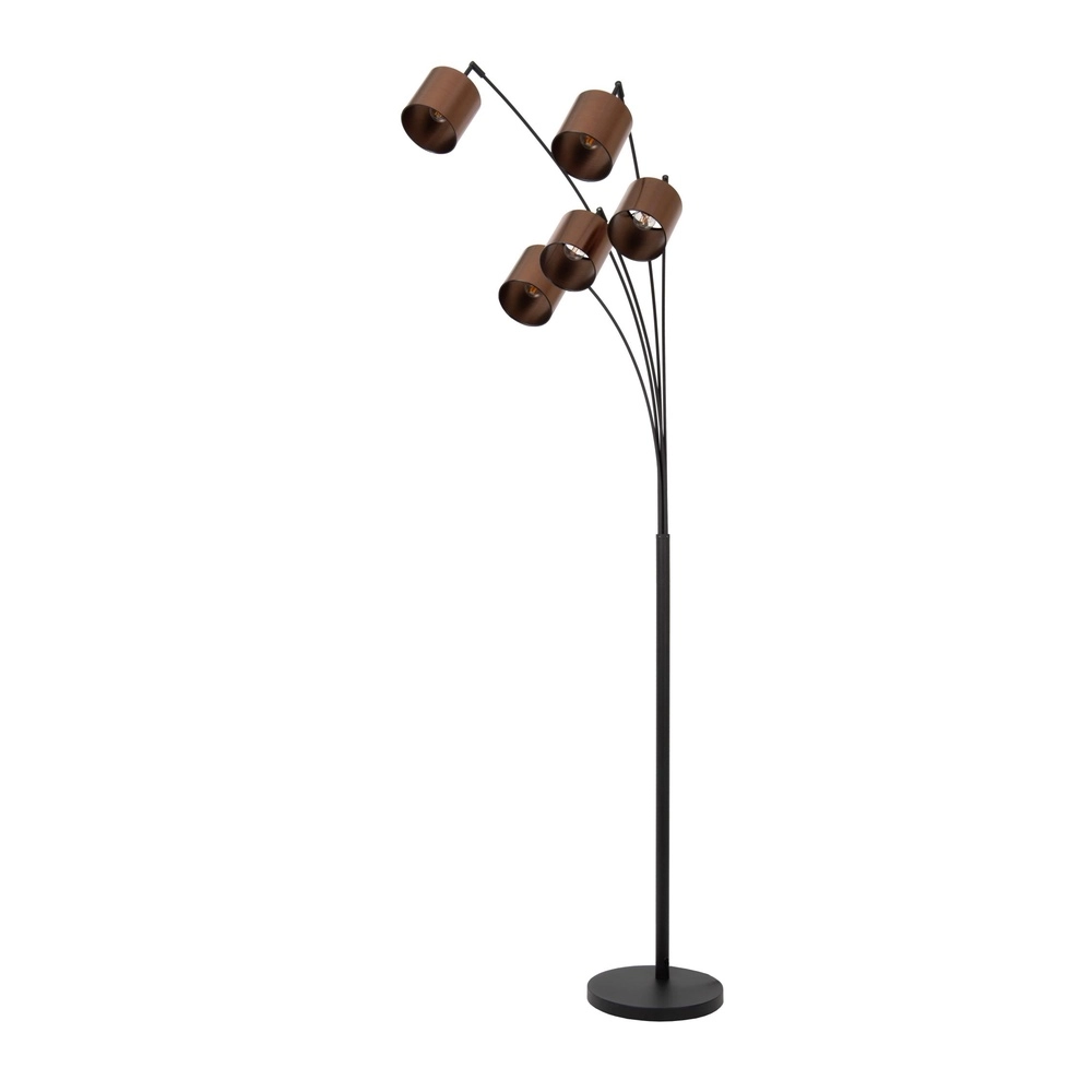 5-Licht Stehlampe Rankos Schwarz