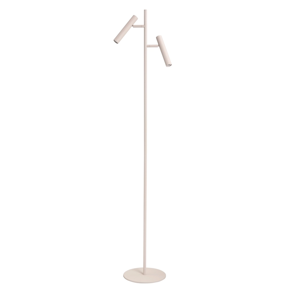 Design-Stehleuchte Piero sandfarbene 2-flammig