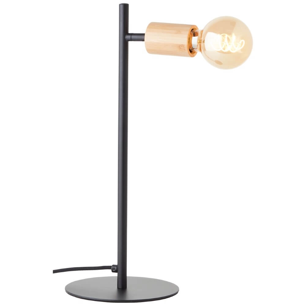 Wandlampe Benny schwarz mit Holz Brilliant 4004353408397