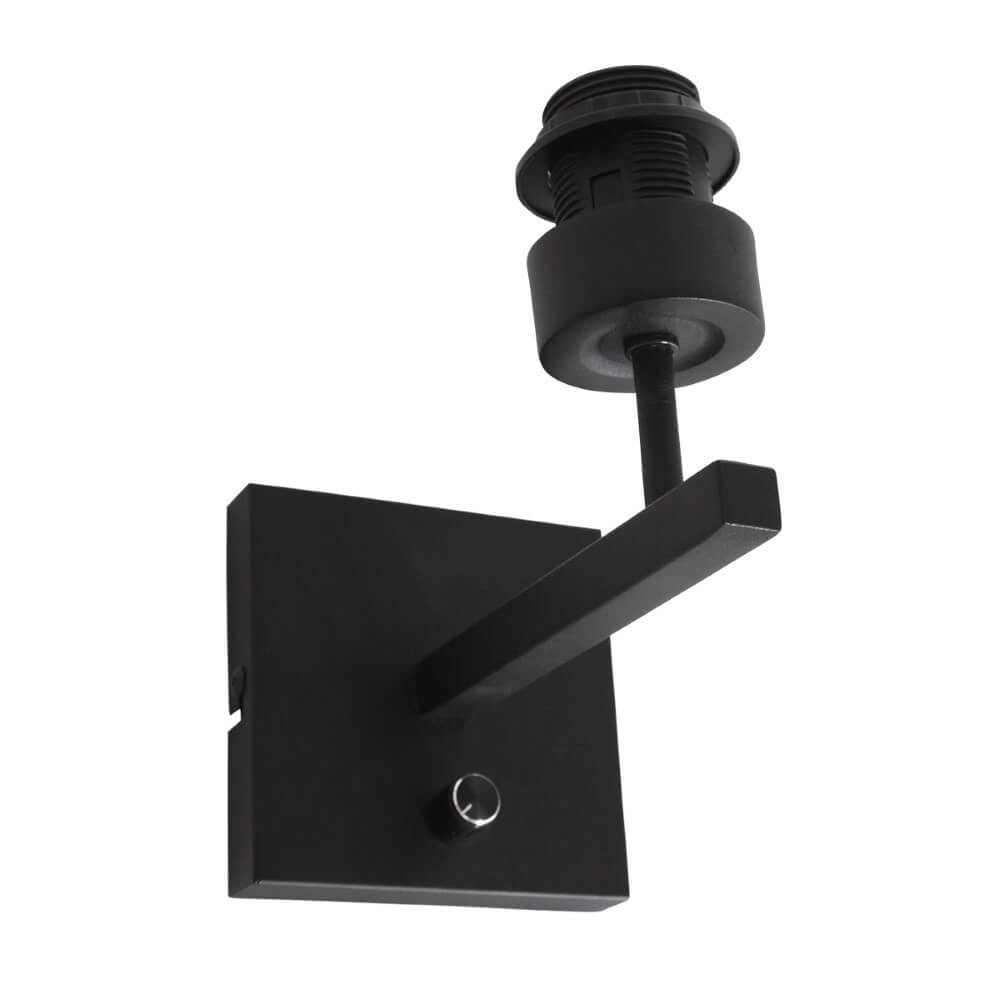 Schwarze Wandlampe Stanger mit goldenem Samt Steinhauer 8712746146462