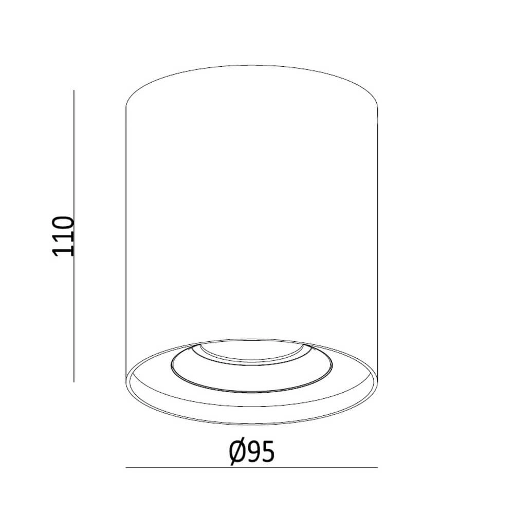 Runder LED-Aufbaustrahler Iblocc weiß Lyora 4255805302798