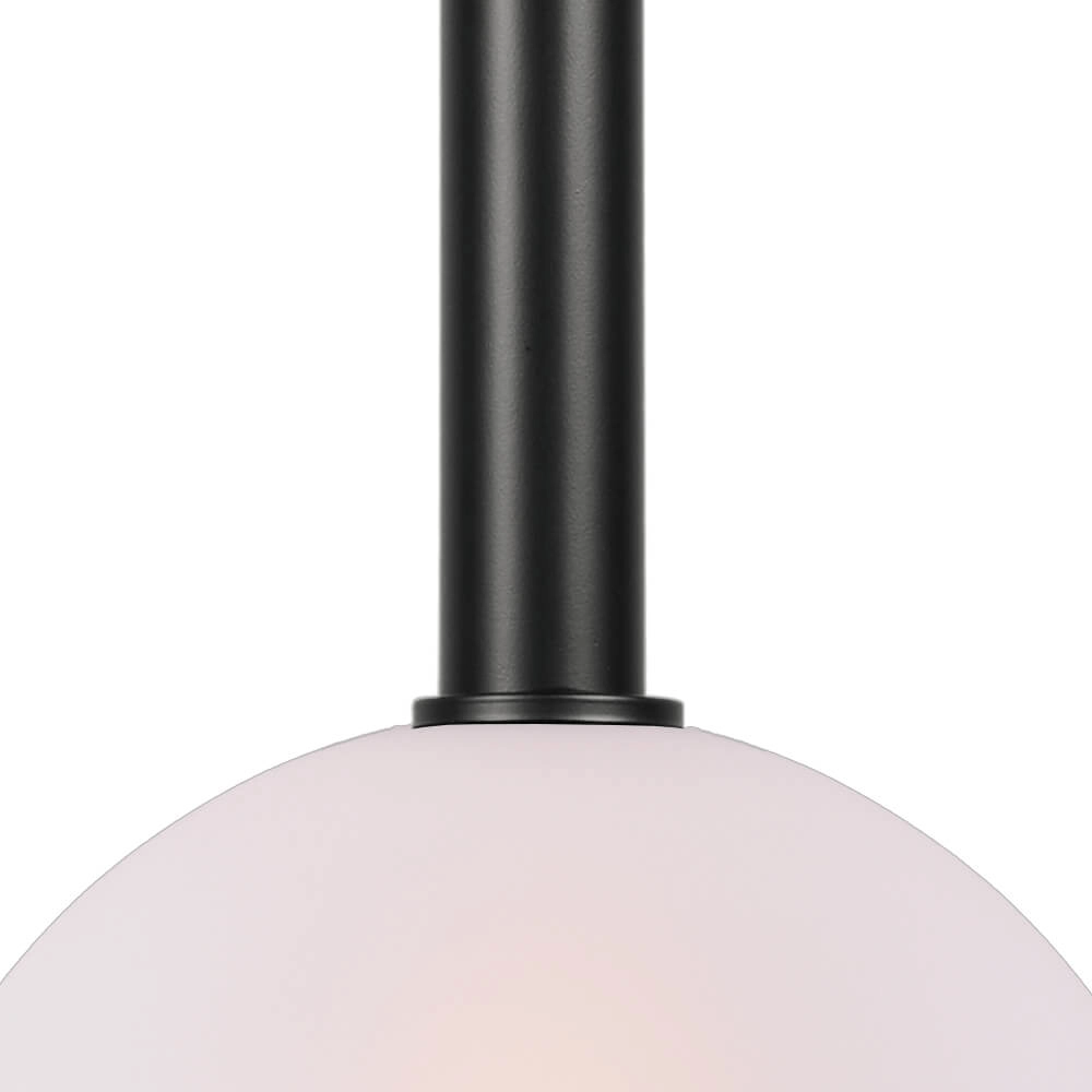 Hängelampe Ø 30cm Bella 2 Schwarz mit mattweißem Glas Masterlight 8718121334356