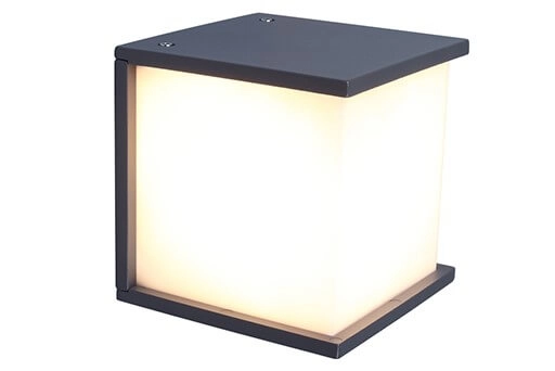Quadratische Wandleuchte Box Cube Anthrazit Lutec 4250294303080
