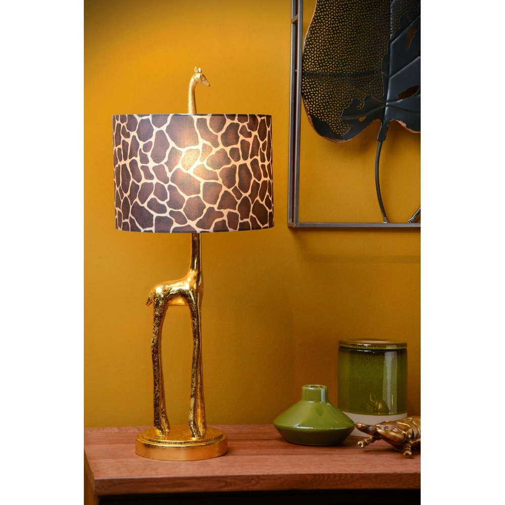 Tischlampe Extravaganza Miss Tall Giraffengold mit Schwarz Lucide 5411212105424