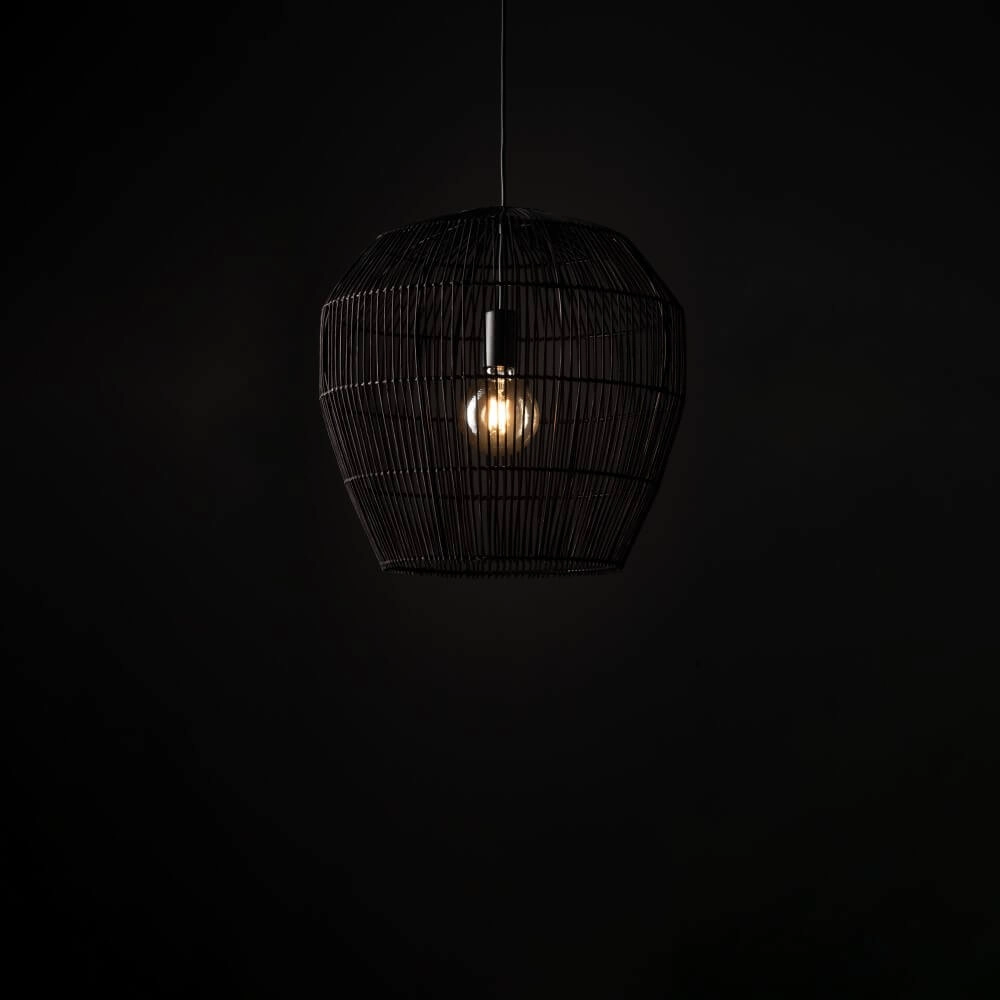 Rattan Pendelleuchte Haiti S Ø 43cm schwarz Lyora 5903139111669
