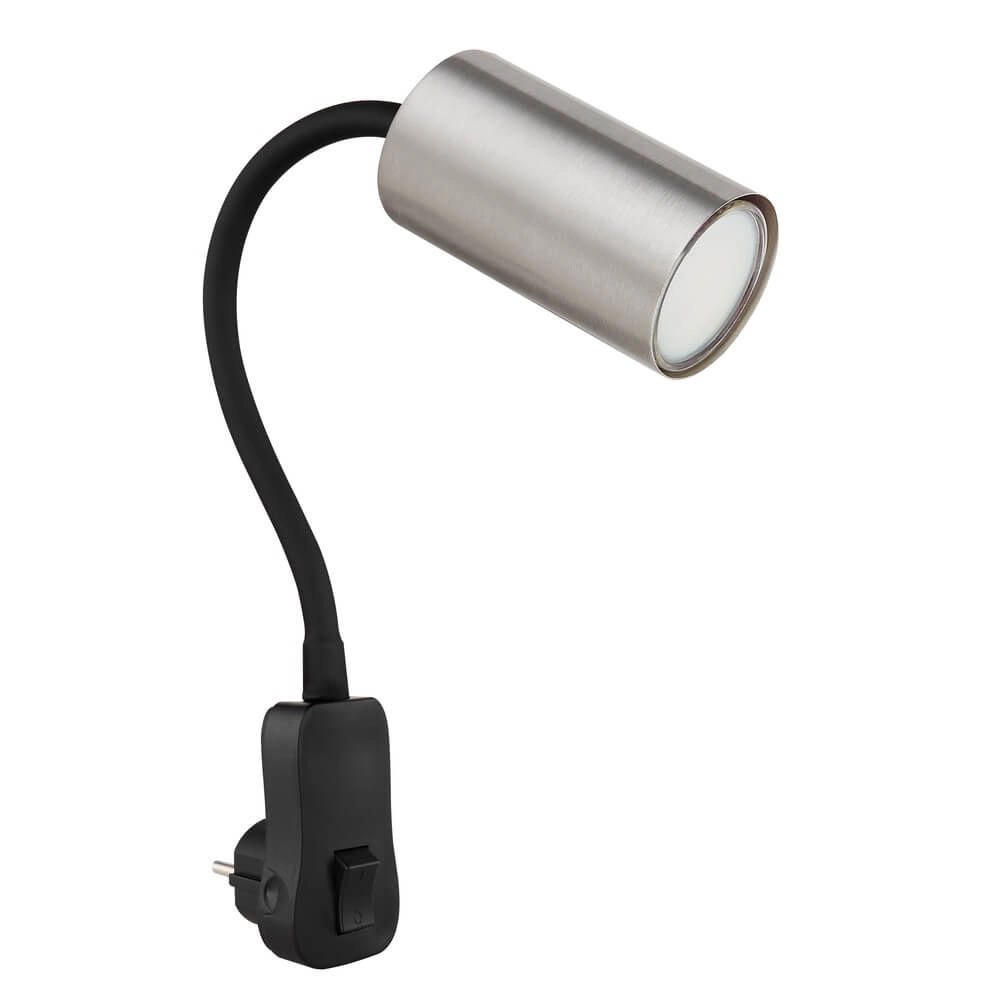 Schwarze Lampe Robby Fassung mit Nickel Globo 9007371439928