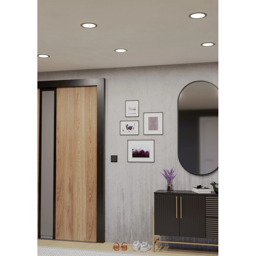IP44-Einbaulampe Fueva 6-Z Zigbee – Edelstahl – Ø 16,8 cm Eglo 9008606331048