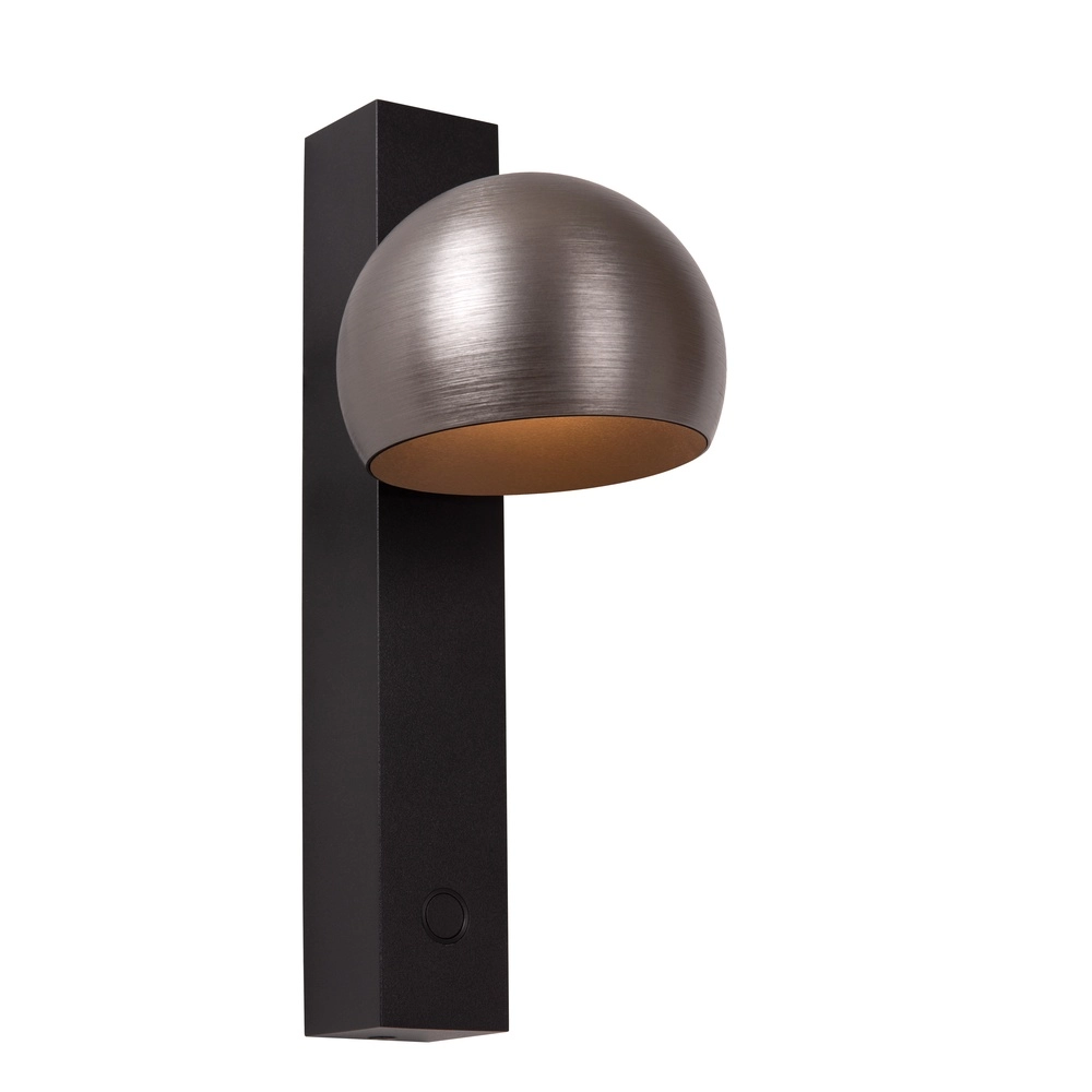 Bettleselampe Esfera LED – Gebürstet