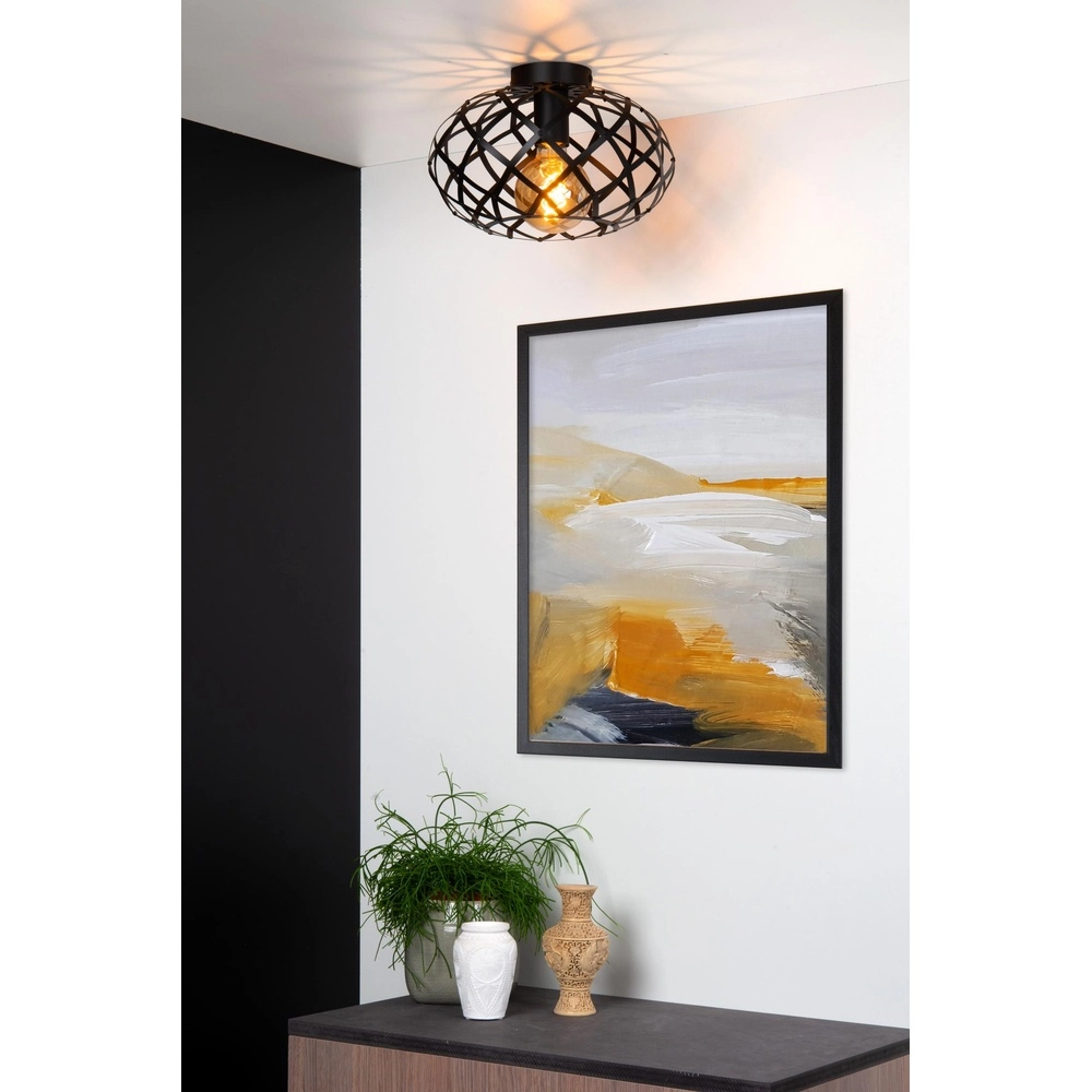 Deckenlampe Wolfram Schwarz Lucide 5411212211309