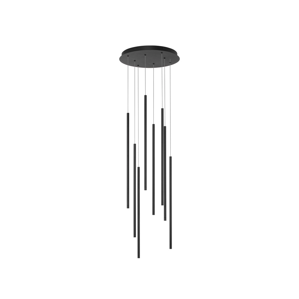 Design-Pendelleuchte Elettra 8-flammig schwarz Lyora 5212017446077