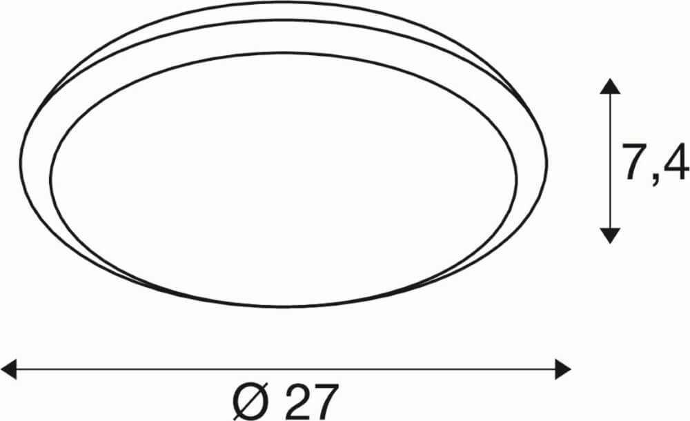 IP65 Deckenleuchte Ruba weiß - Ø 27cm SLV 4024163252157