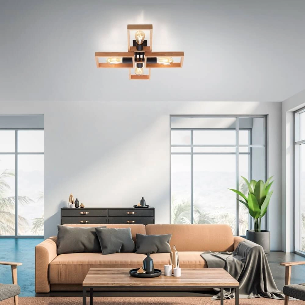 Ländliche Deckenleuchte Franky 4-Licht Just Light 4043689967949