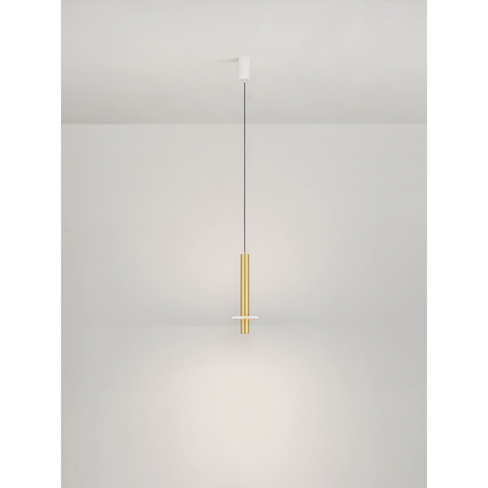 Design-Pendellampe Noemi Gold mit weißem Ø 11 cm Lyora 5212063503304