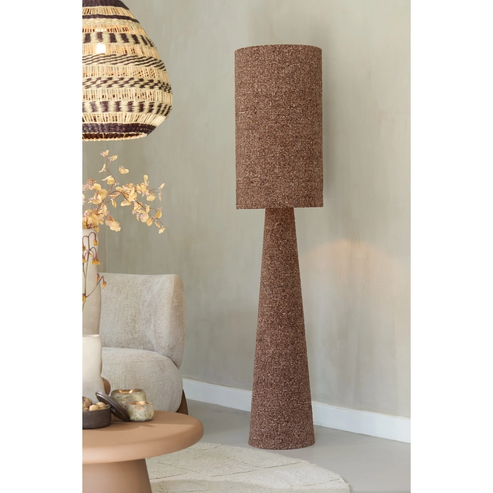 Stehlampe Micky Ø 38cm - Bouclé - Burgunderrot Light & Living 8717807834203