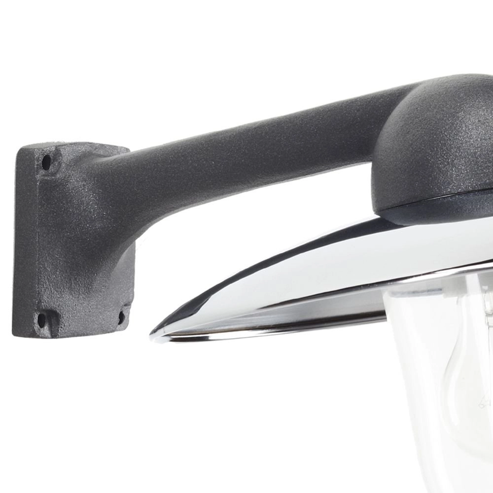 Industrie Außenlampe Fabrique Anthrazit mit Chrom KS 8714732118859