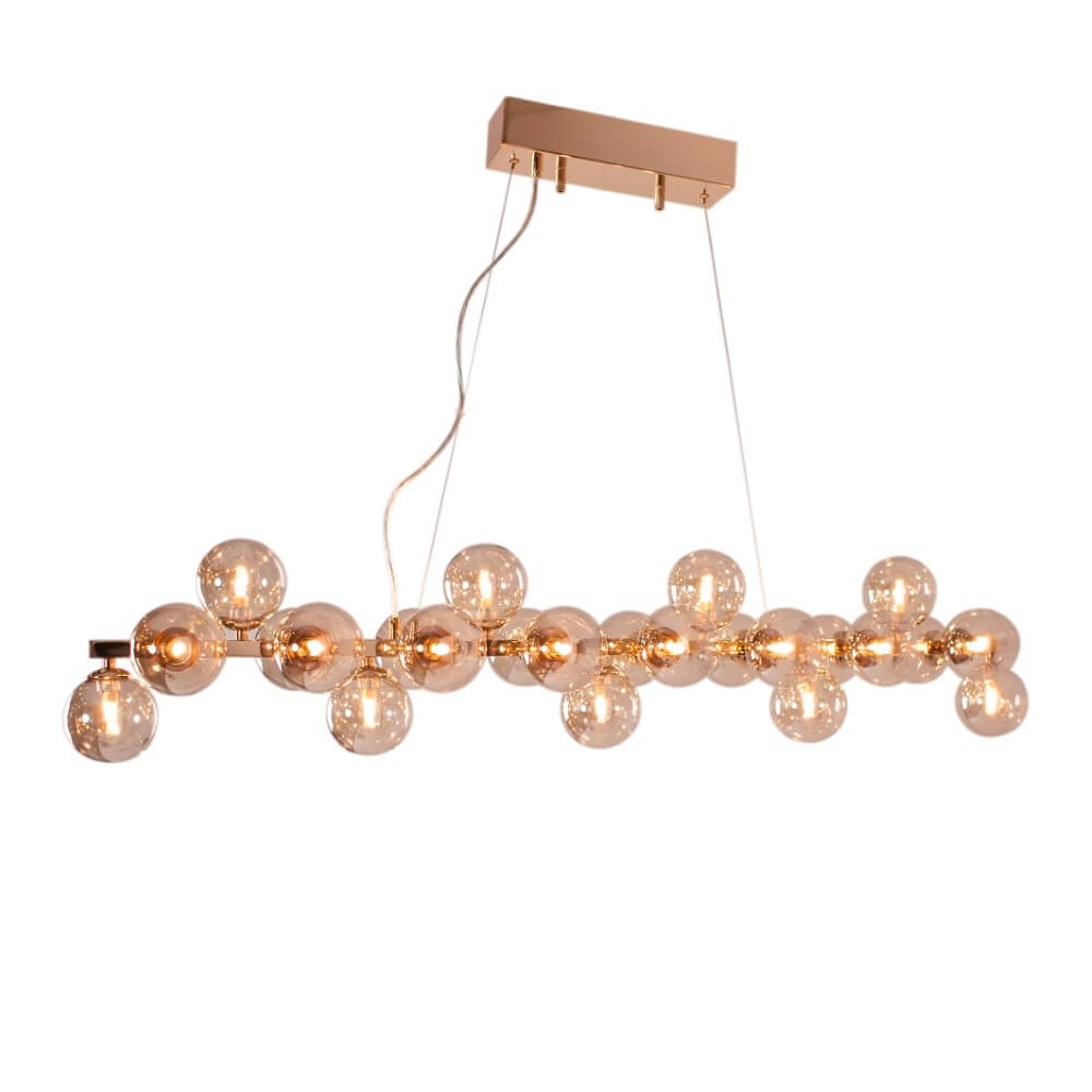 Hängelampe Splendor Braunglas 124cm