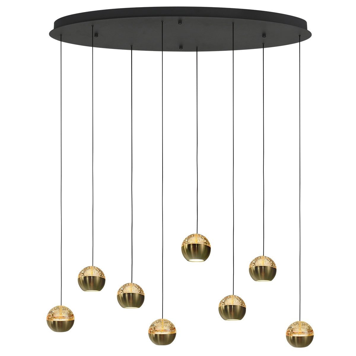 Ovale Pendellampe Belluno 8-Licht-LED – Messing Steinhauer 8712746183993