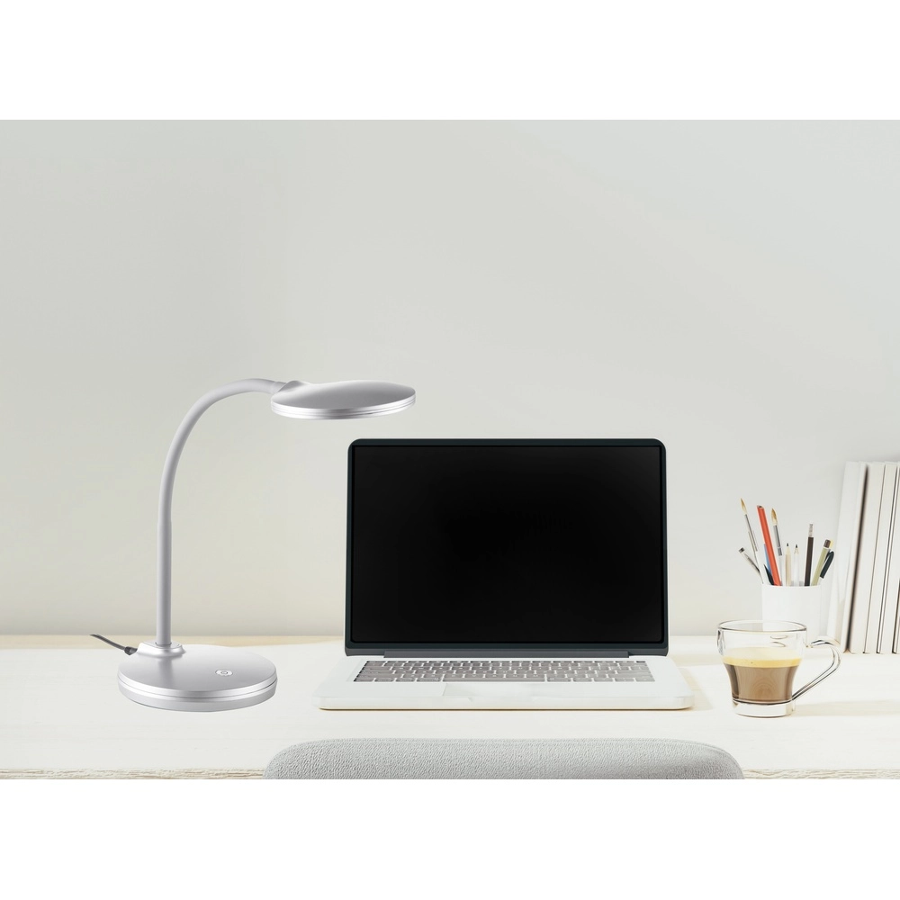 LED-Schreibtischlampe Carmen Silbergrau Globo 4048194064350