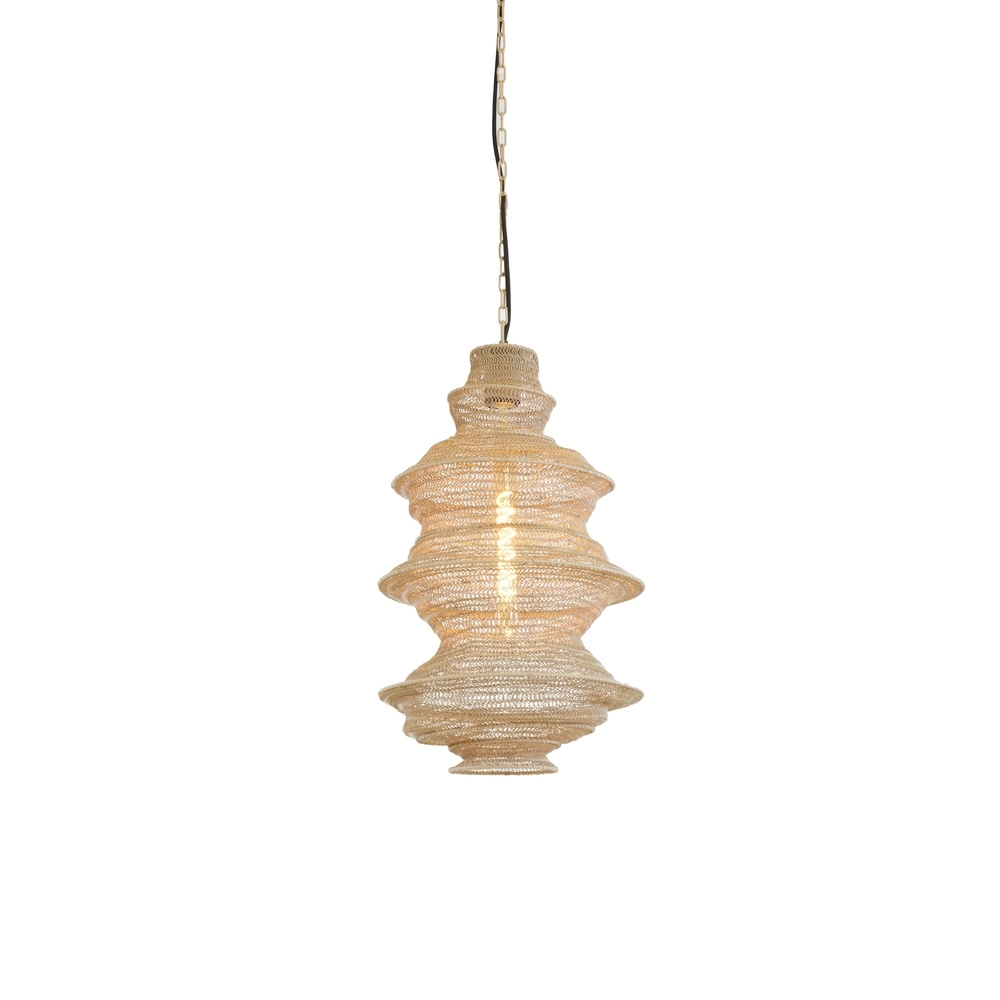 Metallnetz-Pendellampe Nakisha Ø 31 cm – Sand Light & Living 8717807694999
