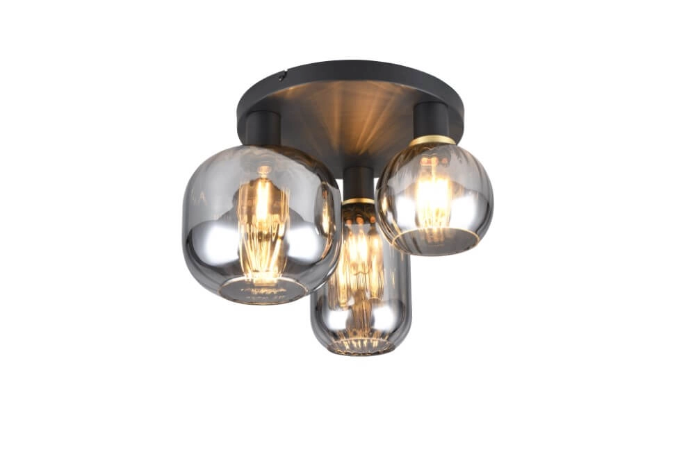 Trendige Deckenleuchte Diva mit Rauchglas Trio 4017807614602