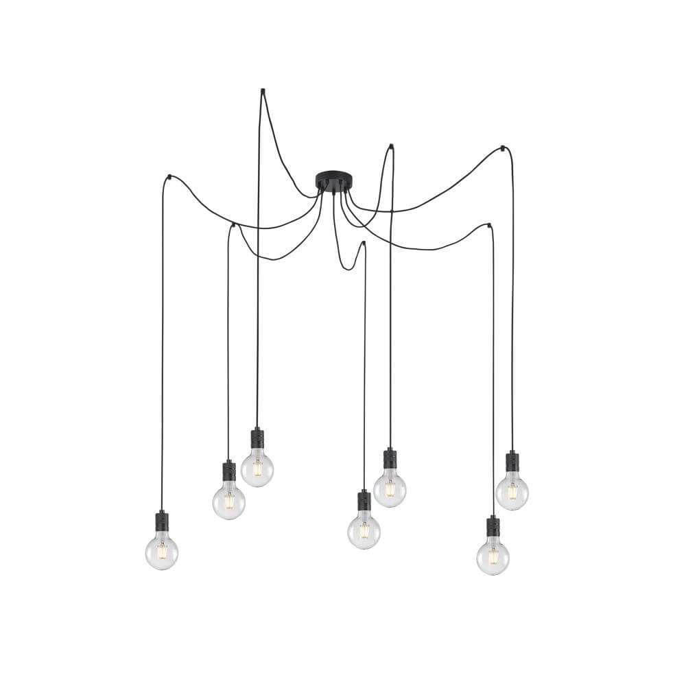 7-flammige Pendelleuchte Spin schwarz Artdelight 8719831739059