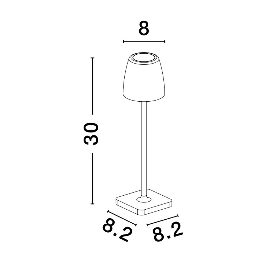 Tischlampe Colt weiß wiederaufladbar Lyora 5212017444882