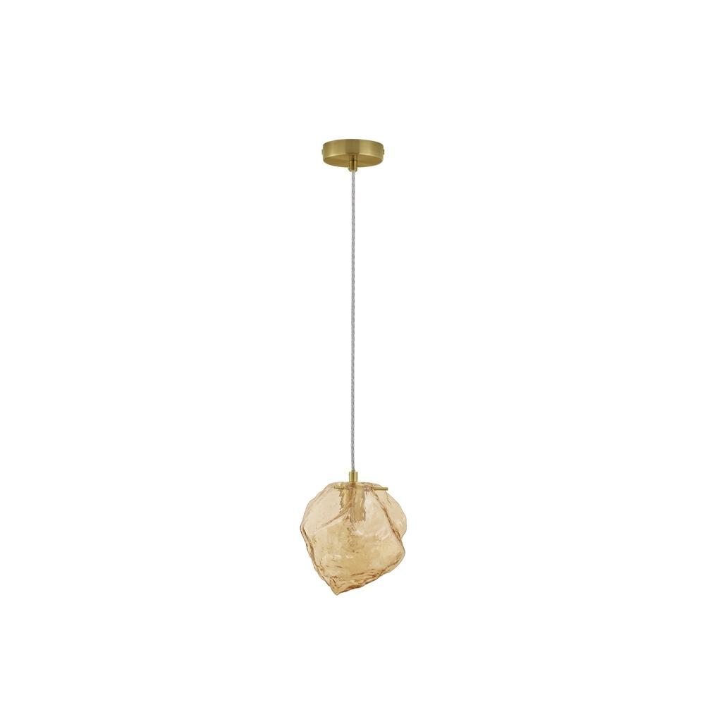 Pendelleuchte Odelle Gold mit Braunglas Lyora 5212017434388