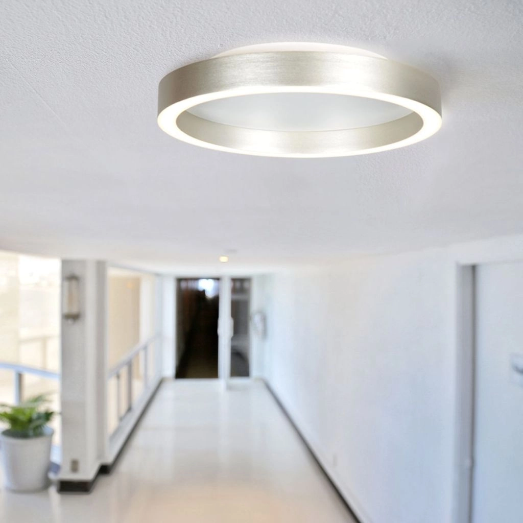 Design-Deckenlampe Ringlux gebürstetes Metall Ø 30cm Steinhauer 8712746180916