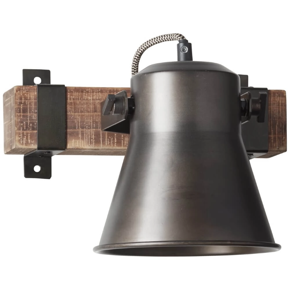 Wandlampe Decca schwarz mit braun Brilliant 4004353361432