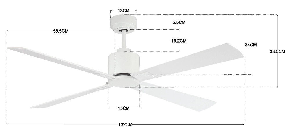 Weißer Deckenventilator Airfusion Climate I Ø 132cm Beacon 9333509087977