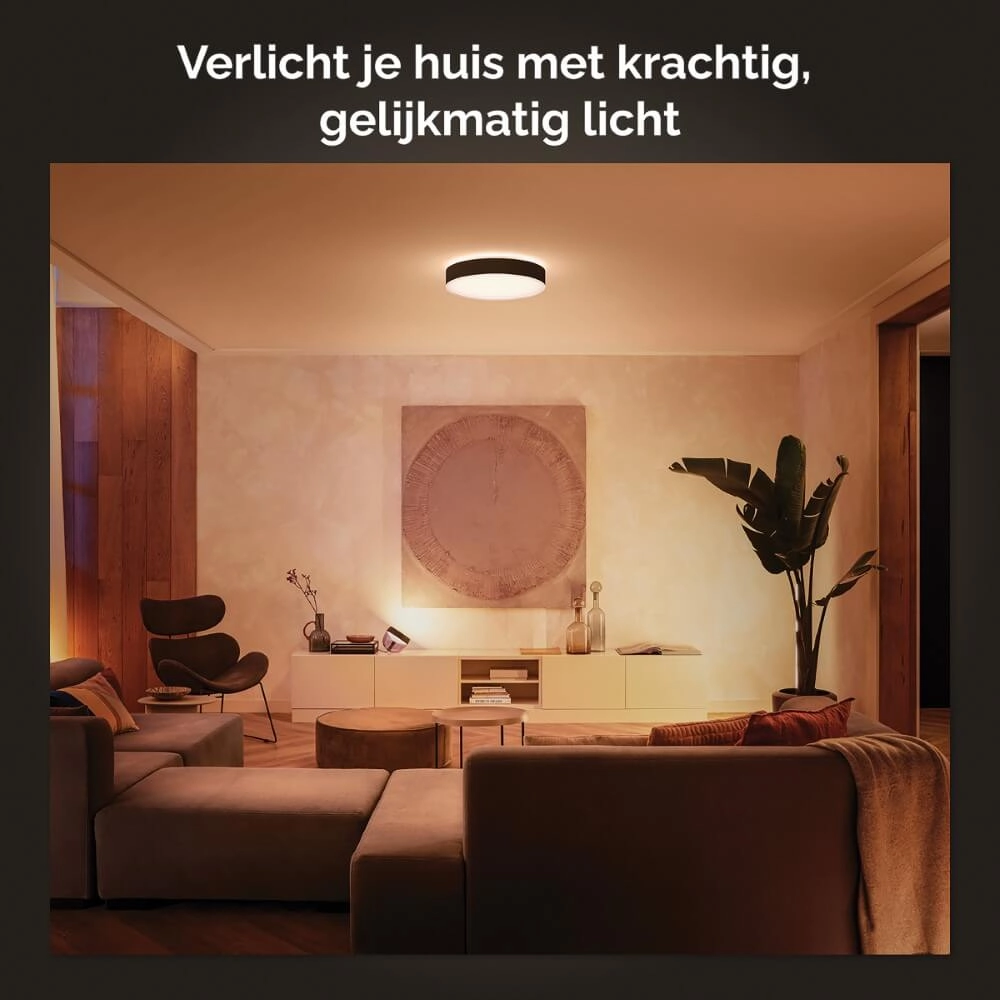 Deckenleuchte Hue Enrave L - White Ambiance Ø 42,5cm schwarz Philips 8718696176467