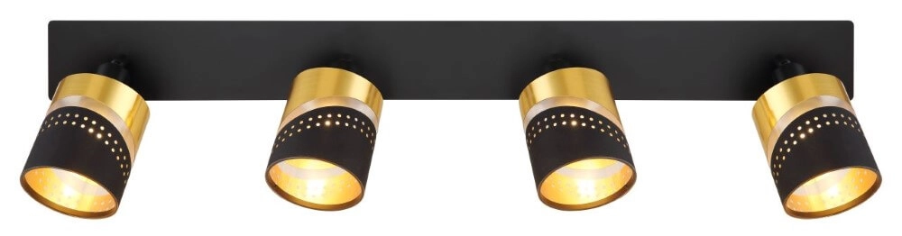 4-flammiger Deckenstrahler Or schwarz mit gold Globo 9007371455706