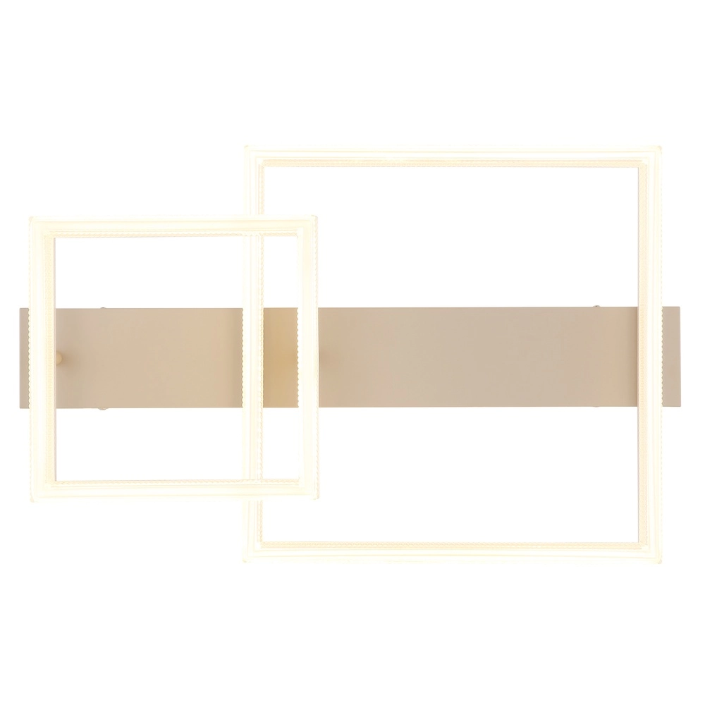 Moderne Deckenleuchte Zara sandbraunes Quadrat 53cm Globo 9007371579075