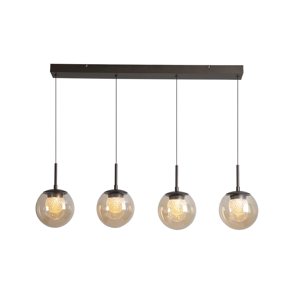 Design-Pendellampe Solis Bronze 4-Licht