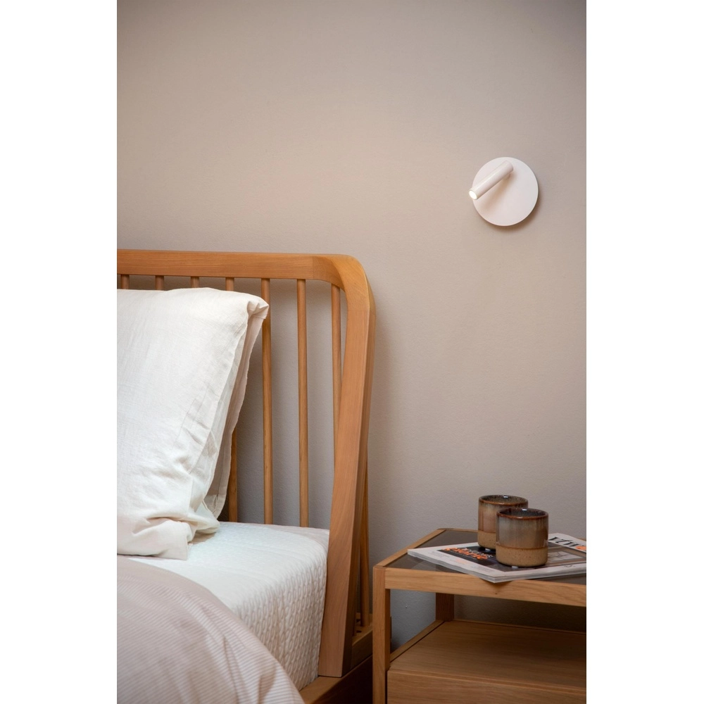 Magnetische Wandlampe Jolijn Wiederaufladbare weiße Nachttischlampe Lucide 5411212772367