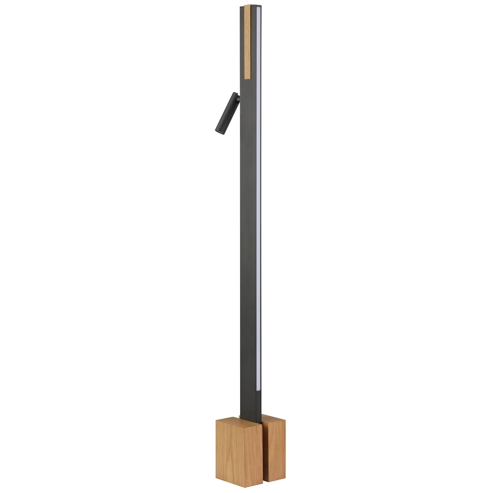 Design-Stehlampe Streamline Schwarz mit Holz Brilliant 4004353463624