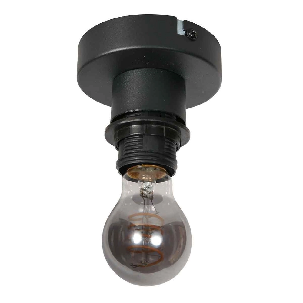 Deckenlampe Bloeba schwarz mit Braunglas Steinhauer 8712746179170