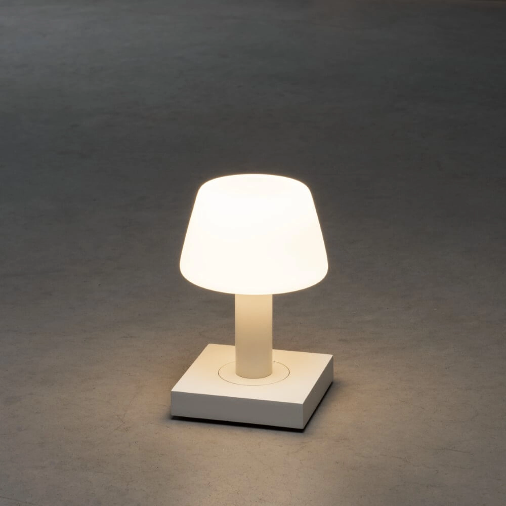Wiederaufladbare Tischlampe Monaco Weiß KonstSmide 7318308252520