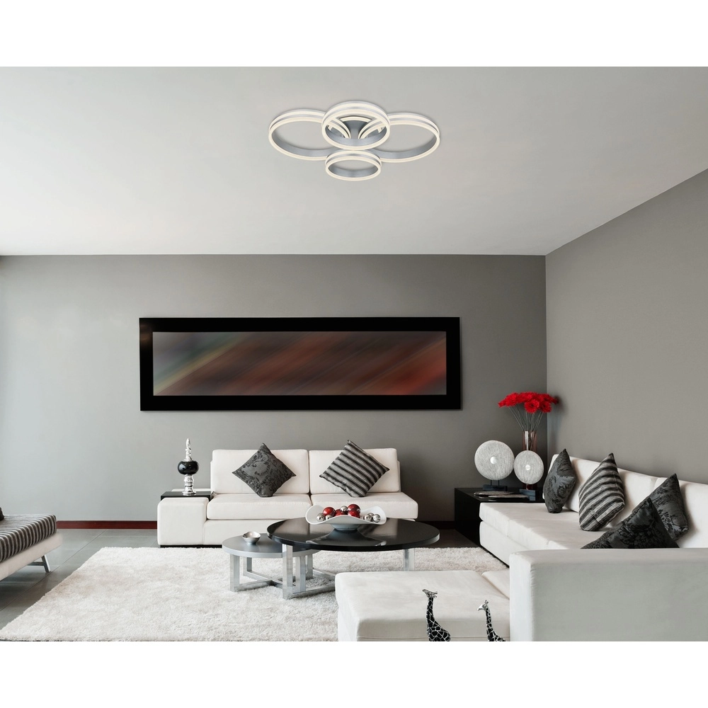Deckenlampe Rubio Graue 4 Ringe Globo 9007371419913