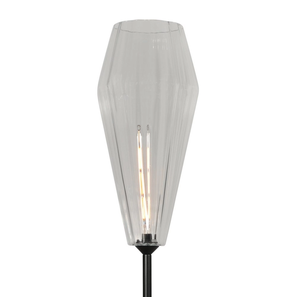 Schwarze Stehlampe Diamond 190 cm mit klarem Glas Masterlight 8718121259154
