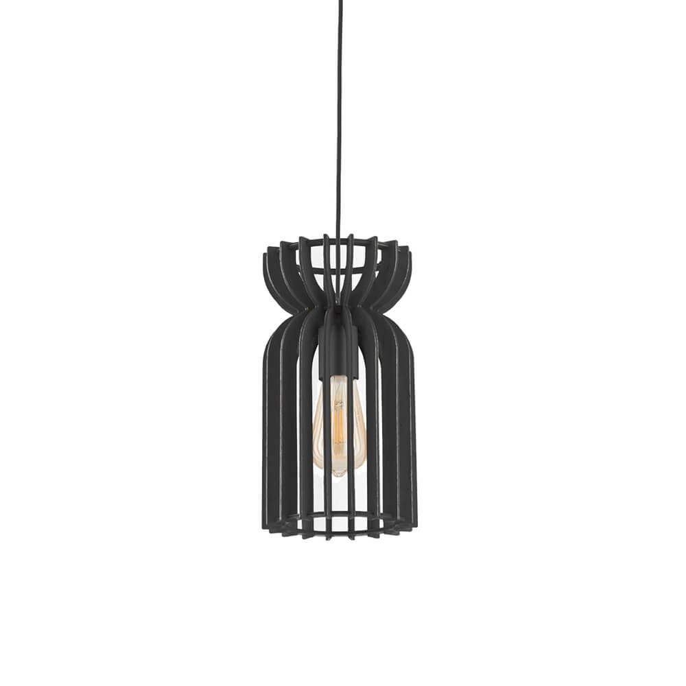 Hängelampe aus Holz Kymi Ø 16cm - schwarz Lyora 5903139105743