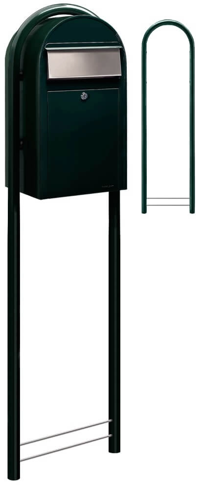 Briefkasten Grande 6064 i Schwarz Grün Bobi 6417237033307