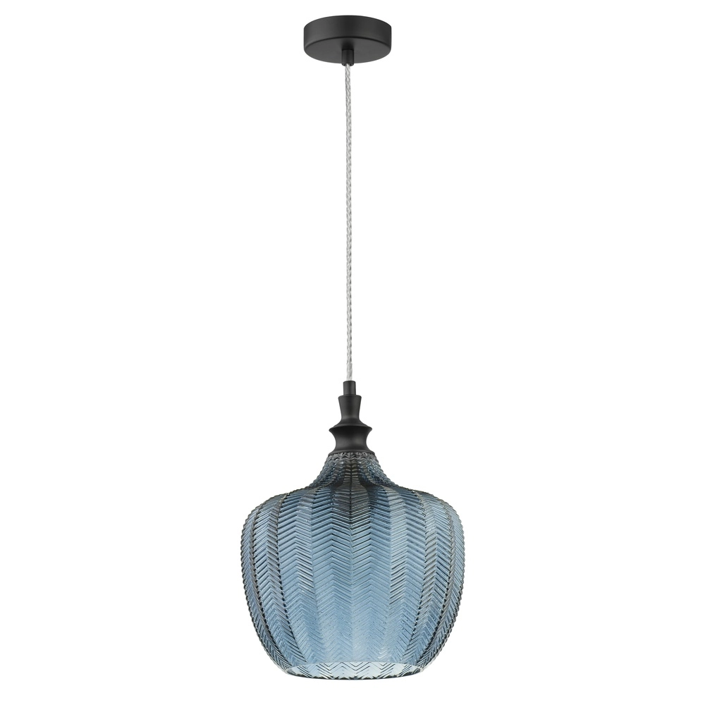 Pendelleuchte Loni blaues Glas Lyora 5212017423061