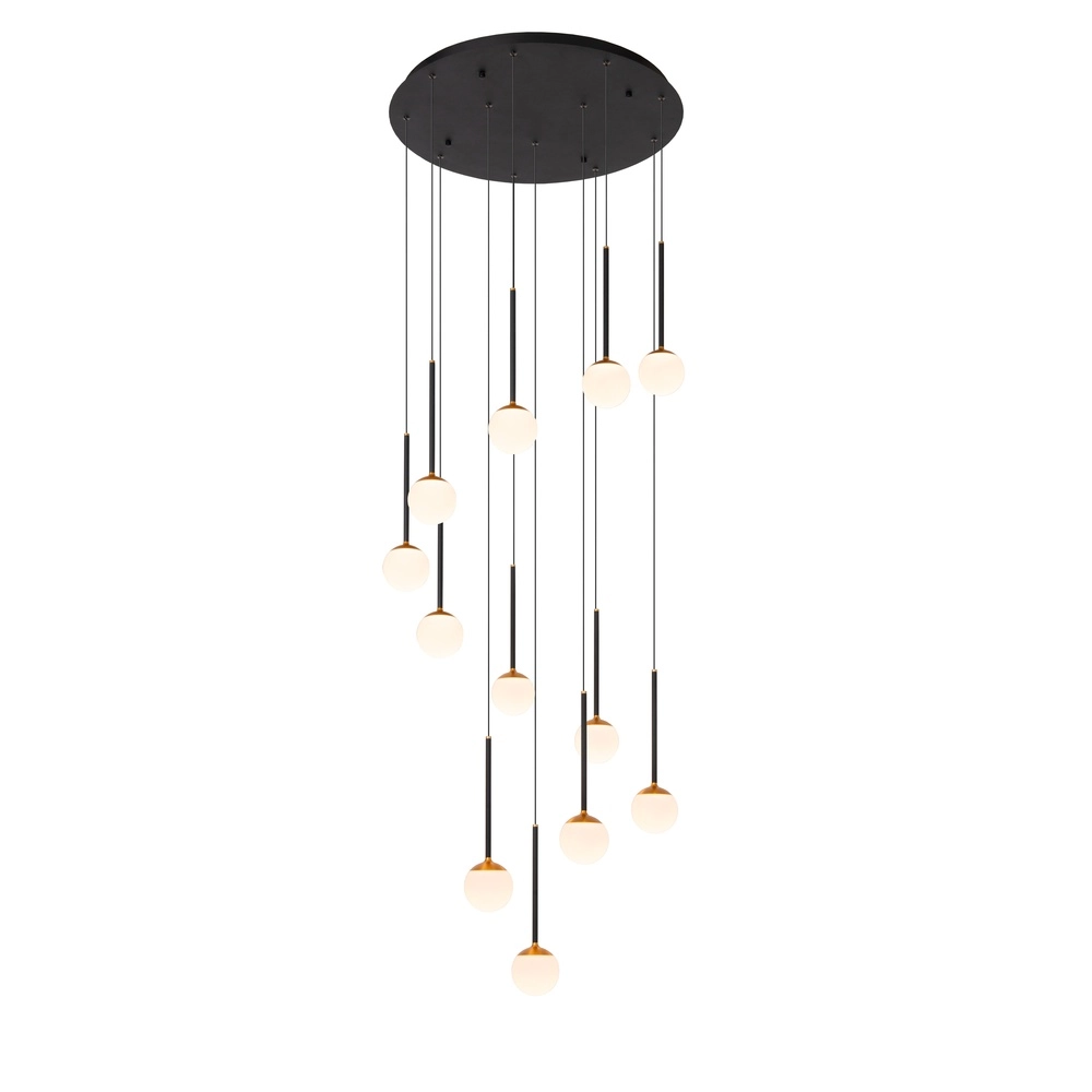 Pendellampe Calina 12-Licht mit weißen Kugeln Premium by Lucide 5411212242020