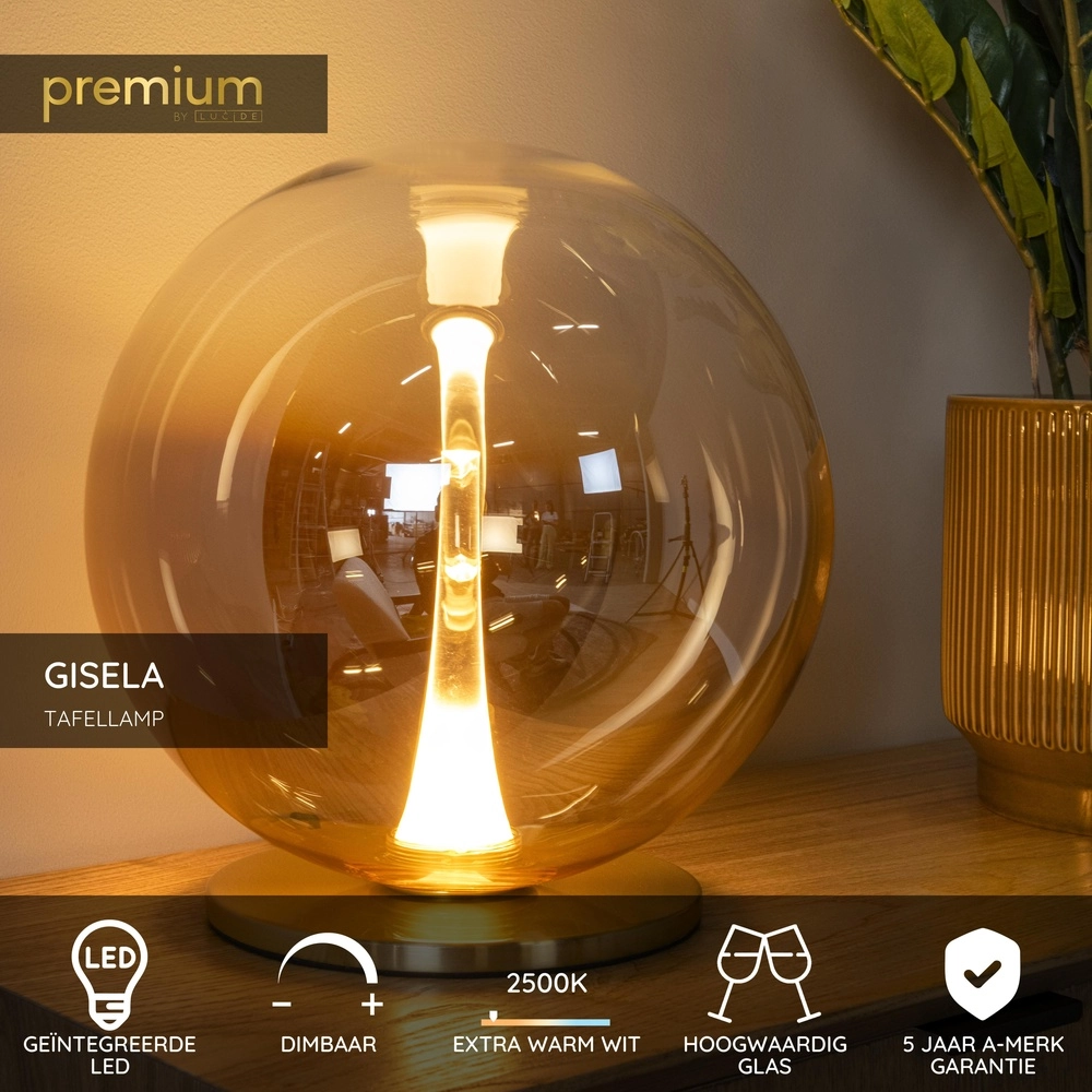 Design LED-Tischlampe Gisela Fading – 1x Ø 30 cm Premium by Lucide 5411212135094
